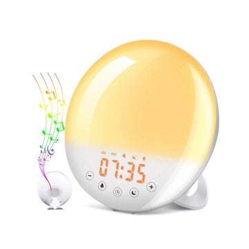 Bakeey WIFI FM Radio LED Light Alarm Clock Work with Alexa Google For Smart Home (PLUG: UKPLUG)