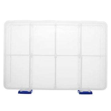 8 Grids Transparent Storage Box Double Latch Compartments Parts Container Assortment Organizer
