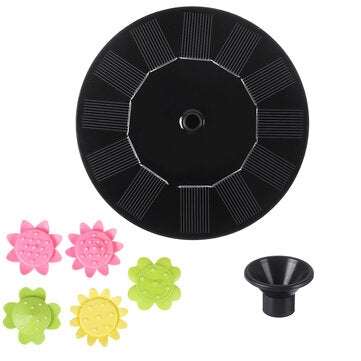 6V 1W Solar Powered Water Fountain Pumps Floating Fountains Home Pond Garden Decor