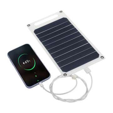 6V 10W 1.7A Portable Monocrystalline Solar Panel Slim & Light USB Charger Charging Power Bank Pad
