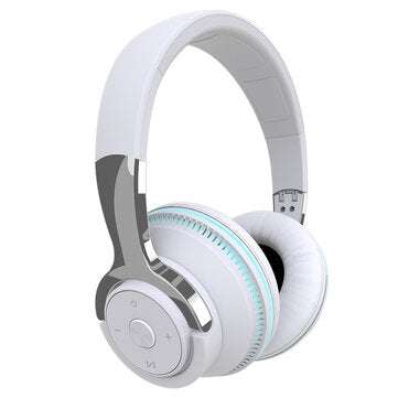Bakeey H2 Wireless bluetooth 5.0 Headphone Foldable HIFI Bass Stereo Gaming Heades... (COLOR: WHITE)