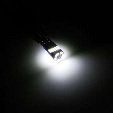 AUDEW 10Pcs 4014 SMD T10 W5W LED Side Wedge Marker Lights CANBUS Error Free 12V 6712K White