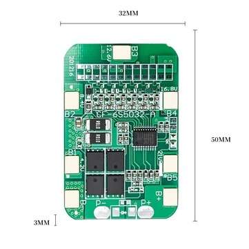 6S 6 Strings 22V 12A Same Port Solar 18650 Dedicated Lithium Battery Protection Board BMS without Ba