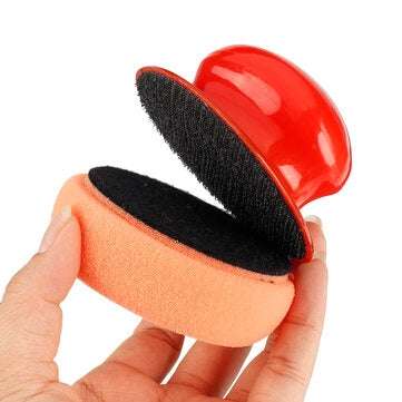 6pcs Wax Wash Polish Pad Sponge Cleaning Foam Kit Microfiber Applicator Pads with Gripper Handle