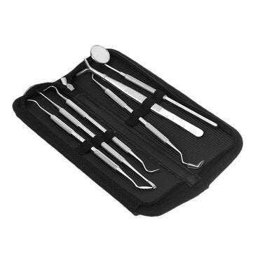 6pcs Stainless Steel Professional Dental Oral Hygiene Tool Deep Cleaning Scaler Teeth Dental Tools