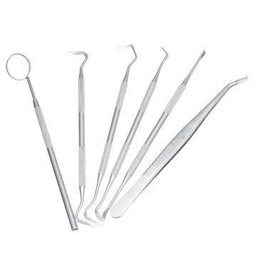 6pcs Stainless Steel Professional Dental Oral Hygiene Tool Deep Cleaning Scaler Teeth Dental Tools