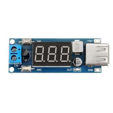 DC-DC 2 In 1 6.5V-40V To 5V Buck Step Down Power Module Voltmeter Automatic Calibration Stable Outpu