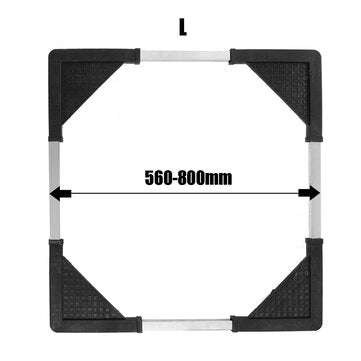Appliances Base Washing Machine Refrigerator Heighten Frame Stainless Steel Moveable ... (SIZE 3: L)