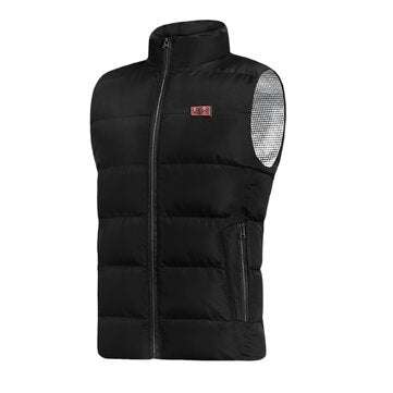 9-Heating Double-button Control Electric Jacket Man Woman Heated Wint... (SIZE: 4XL | COLOR.: BLACK)