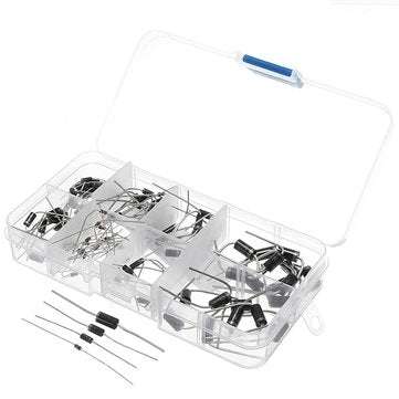 100 Pcs Diodes Kit Rectifier Schottky 1N4007 1N4148  1N5817 1N5408 1N5822 1N5399 FR107 FR207 In Comp
