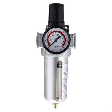 1/2" Mid Flow Air Compressor Regulator & Filter Combo With Gauge Manual Drain 150psi