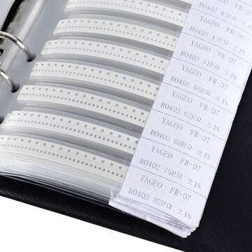 0402 SMD Resistor 0R~10M 1% 170valuesx50pcs=8500pcs + Capacitor 80valuesX50pcs=4000pcs 0.5PF~22uF Sa