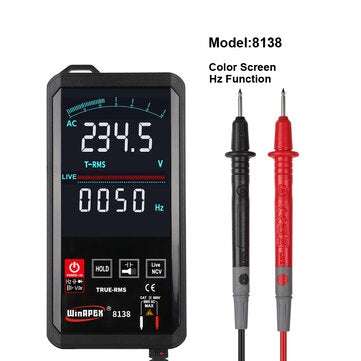 Digital Multimeter Touch Screen DC/AC Professional Analog Tester True RMS Mu... (STYLE: COLORSCREEN)