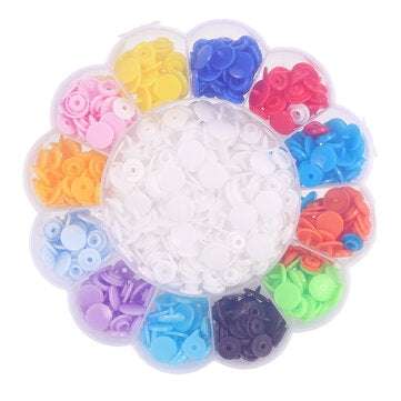1000PCS 200 Sets T5 Plastic Snaps Fastener Buttons Snap Pliers Press Stud Kit