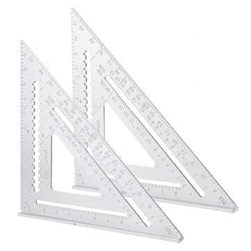 Aluminum Alloy Angle Square Triangle Ruler Roofing Carpenter Woodworking Tool (COLOR.: SILVER)