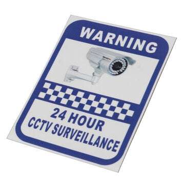 6Pcs 70x90mm Security Camera Surveillance Warning CCTV Sticker for Home Office
