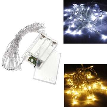 AA Battery Mini 20 LEDs Cool/Warm White Christmas String Fairy Lights Christm... (COLOR.: WARMWHITE)