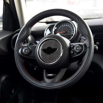 Carbon Fiber Steering Wheels Sticker Covers Decoration for BMW Mini Cooper F55 F56 F60
