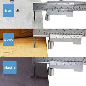 0-200MM Parallel Ruler Crossed Caliper Cursor Marking Stainless Steel Caliper Carbide Needle Marking