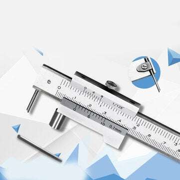 0-200MM Parallel Ruler Crossed Caliper Cursor Marking Stainless Steel Caliper Carbide Needle Marking