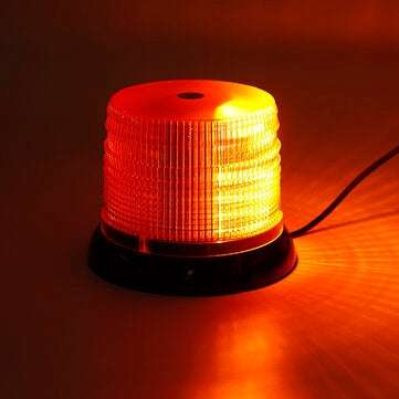 72 LED Magnetic Flashing Amber Beacon Warning Emergency Rotating Strobe Light