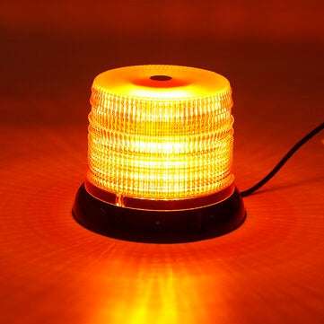 72 LED Magnetic Flashing Amber Beacon Warning Emergency Rotating Strobe Light