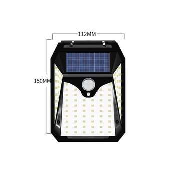82LED Motion Sensor Solar Light Outdoor Wall Lamp Human Body Induction Solar Powered Sunlight Street