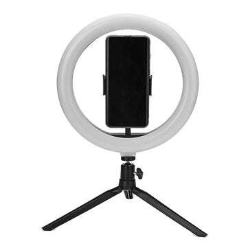 10.2 inch Diameter 10 Brightness RGB LED Makeup Fill Light Selfie Ring Lamp Phone Holder Tripod Stan