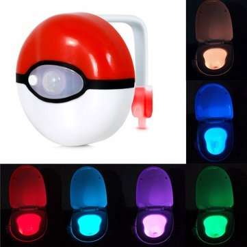 8-Colors Safe Reliable Body Motion Sensor Automatic Seat Toilet LED Night Light Lamp For Bathroom To