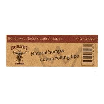 10 x Hornet Rolling Paper Filter Tips 50 Leaves 60*21MM Natural Paper Tip Filter Rolling Paper