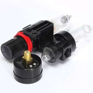 1/4 Inch Air Pressure Regulator Water Separator Trap Filter Airbrush Compressor
