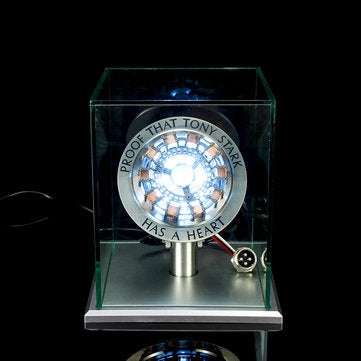 1:1 Scale MK1 Assembled Core DIY Tony Arc Reactor LED Lamp Kit With Display Stand Cover