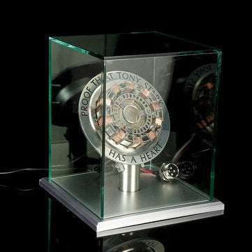 1:1 Scale MK1 Assembled Core DIY Tony Arc Reactor LED Lamp Kit With Display Stand Cover