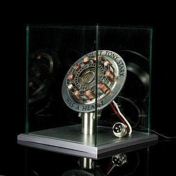 1:1 Scale MK1 Assembled Core DIY Tony Arc Reactor LED Lamp Kit With Display Stand Cover
