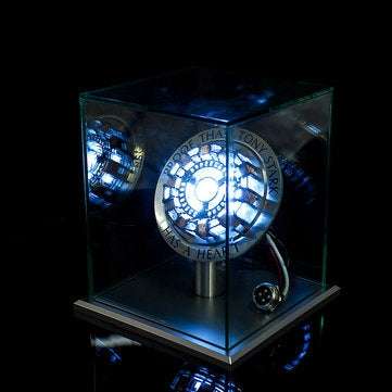 1:1 Scale MK1 Assembled Core DIY Tony Arc Reactor LED Lamp Kit With Display Stand Cover