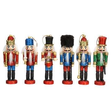 6Pcs Nutcracker Doll Set  12.5cm 6-in-1 Creative Nutcracker Puppet For Christmas Home Office Decorat