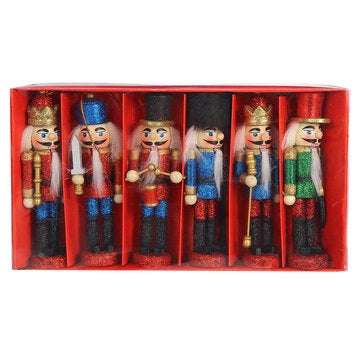 6Pcs Nutcracker Doll Set  12.5cm 6-in-1 Creative Nutcracker Puppet For Christmas Home Office Decorat