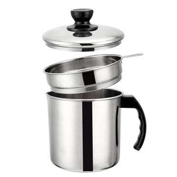 1.3L Household Dripping Oil Pot Grease Lid Filter Container Bottle Cooking Tools