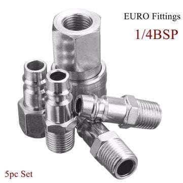 1/4 EURO Air BSP Hose Compressor Tail Airline Fitting Quick Connector Release