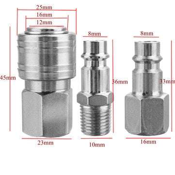 1/4 EURO Air BSP Hose Compressor Tail Airline Fitting Quick Connector Release