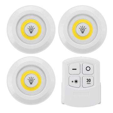 1/3PCS Under Cabinet Lights Closet Kitchen Counter COB... (LIGHT COLOR: WHITELIGHT | QUANTITY: 3PCS)