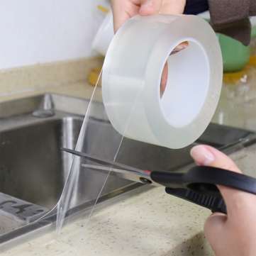 0.8mm Waterproof Transparent Adhesive Tape Traceless Sticky Tape Kitch... (WIDTH: 30MM | LENGTH: 3M)
