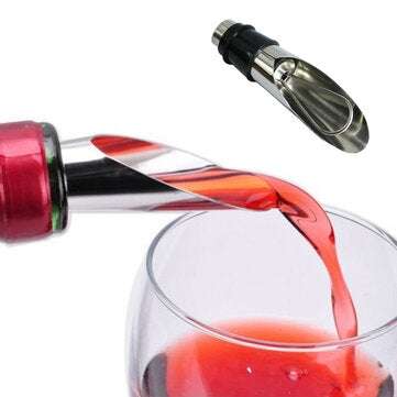 [Optimized version] Circle Joy New Stainless Steel Liquor Spirit Pourer Fast Red Wi-ne Decanter Bott