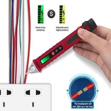 ANENG VC1010 Digital Voltage Detectors Non-Contact Pen Tester Meter 12-1000V AC/DC Volt Current Elec