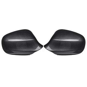 1 Pair Left and Right Carbon Fiber Style Car Rearview Mirror Cover For BMW E90 E91 2009-2012