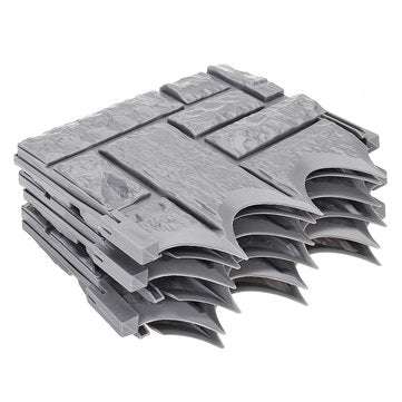 6Pcs Plastic Fence Outdoor Garden Lawn Edging Yard Plant Border Panel Paths Garden... (COLOR1: GREY)