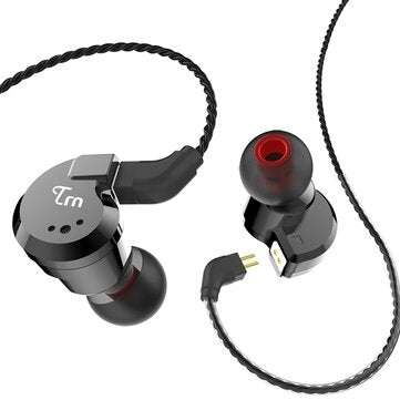 [8 Drivers] TRN V80 2BA+2DD Hybrid Earphone HiFi Dual Bal... (TYPE: WITH-MICROPHONE | COLOR.: BLACK)