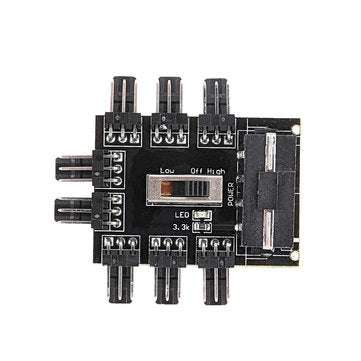 1 to 8 3Pin Fan Hub PWM Molex Splitter PC Mining Cable 12V 4P Power Supply Cooler Cooling Speed Cont