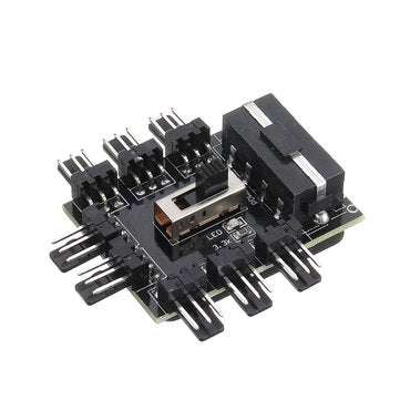 1 to 8 3Pin Fan Hub PWM Molex Splitter PC Mining Cable 12V 4P Power Supply Cooler Cooling Speed Cont
