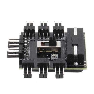 1 to 8 3Pin Fan Hub PWM Molex Splitter PC Mining Cable 12V 4P Power Supply Cooler Cooling Speed Cont
